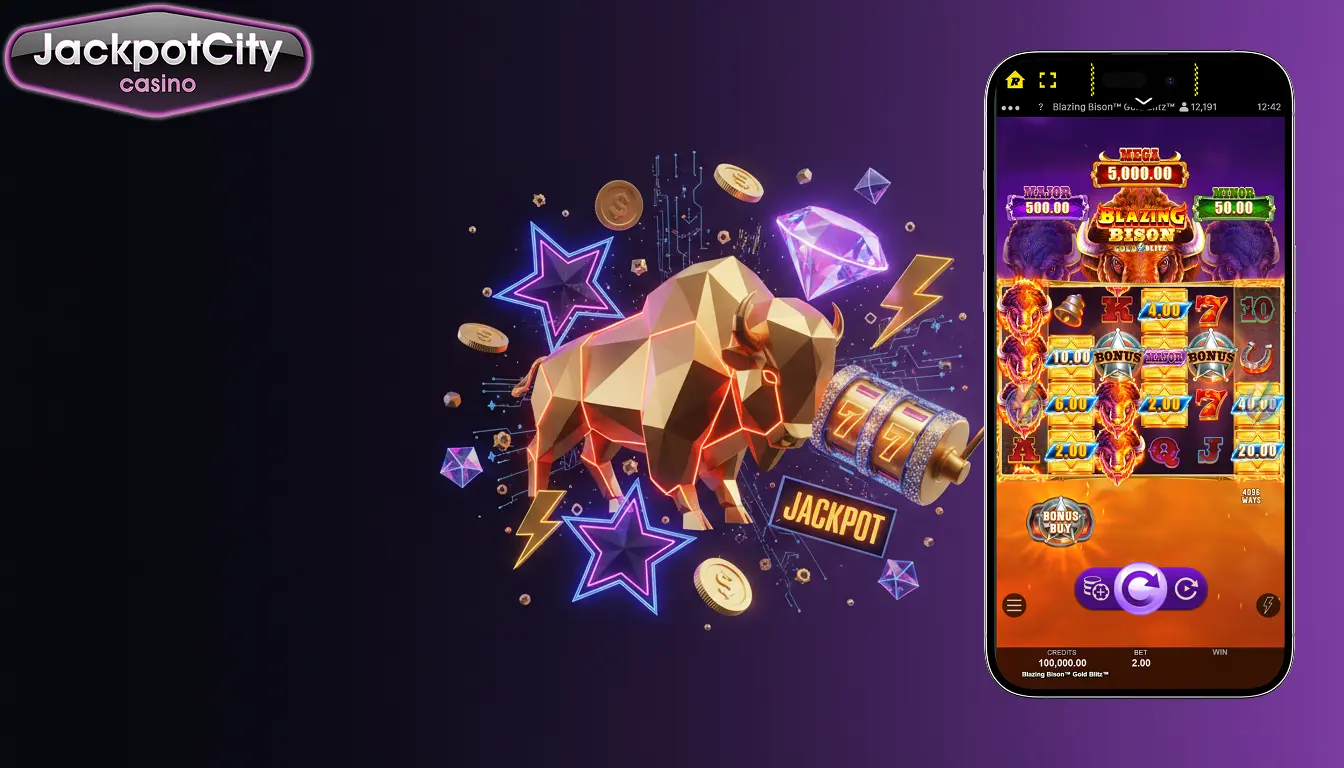 jackpot city blazing bison
