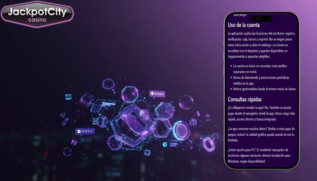 jackpot city app experiencia