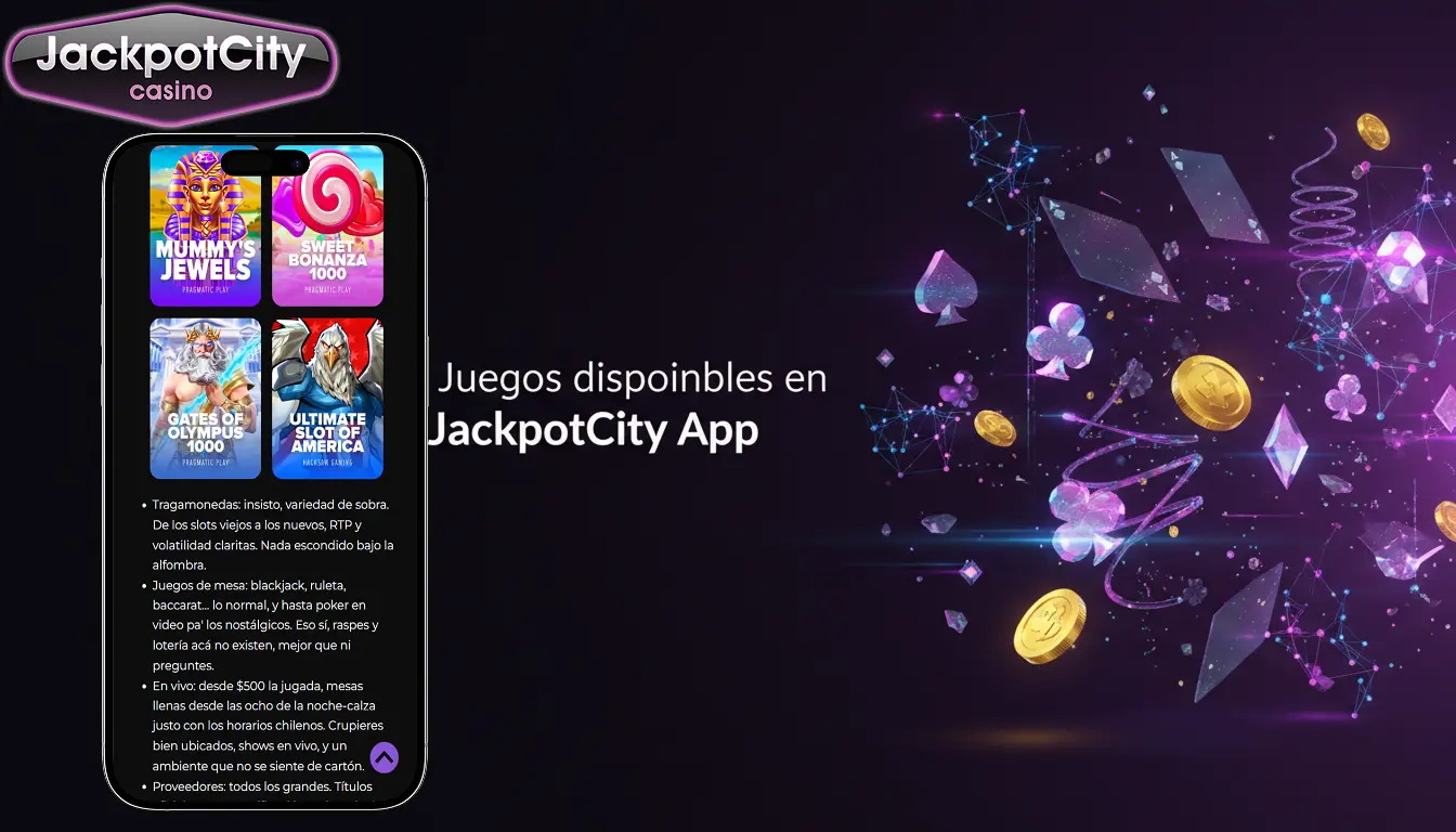jackpot city app disponibles