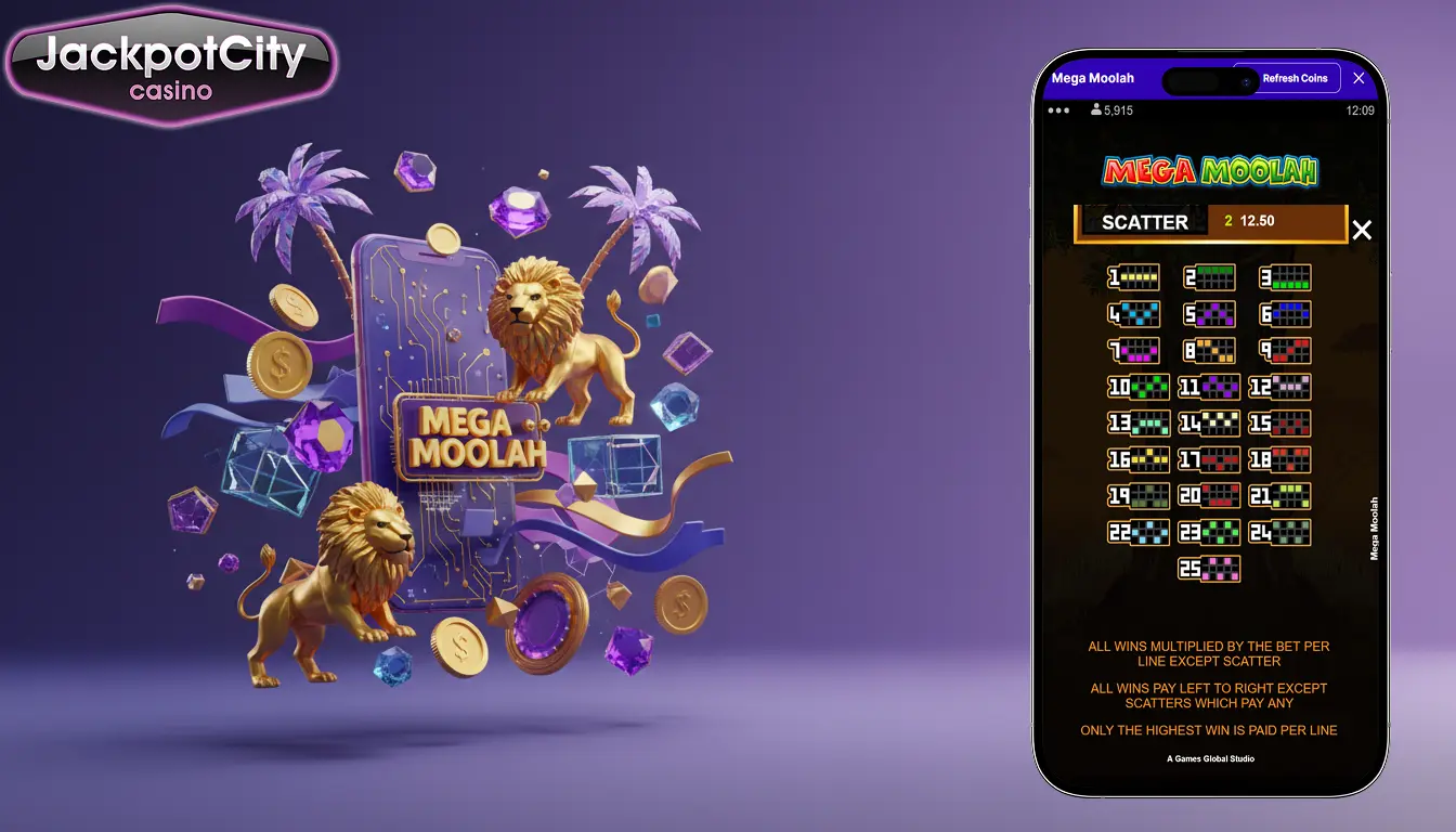 jackpot city mega moolah experiencia