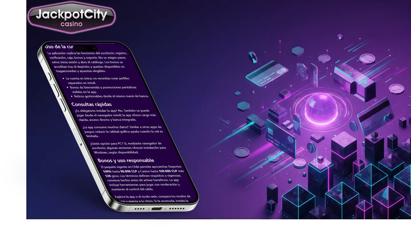 jackpot city app métodos