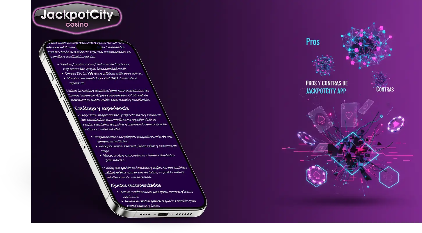 jackpot city app pros